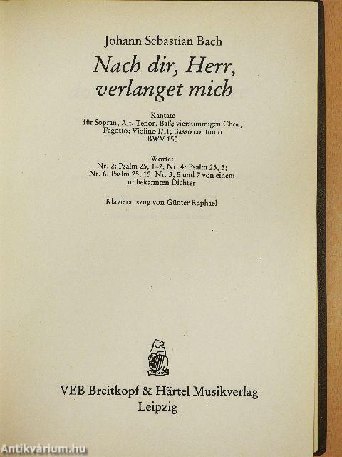 Kantate BWV 150-159.