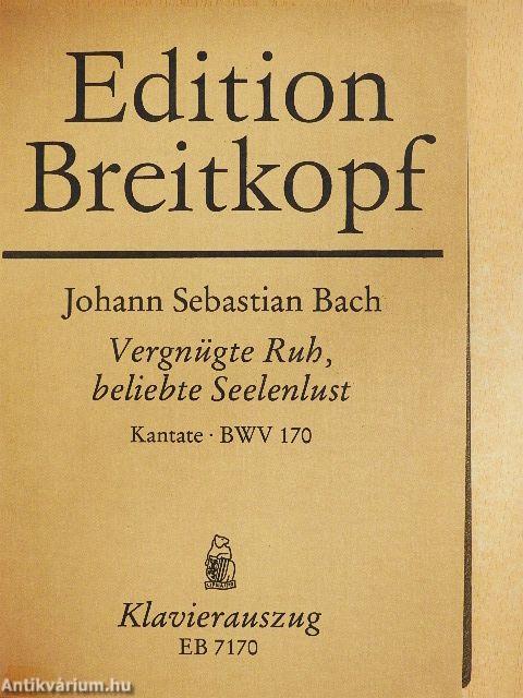 Kantate BWV 170-179.