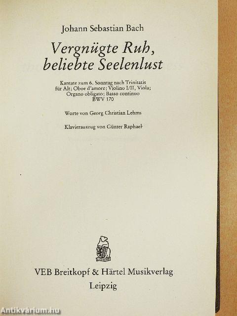 Kantate BWV 170-179.