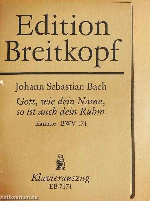 Kantate BWV 170-179.