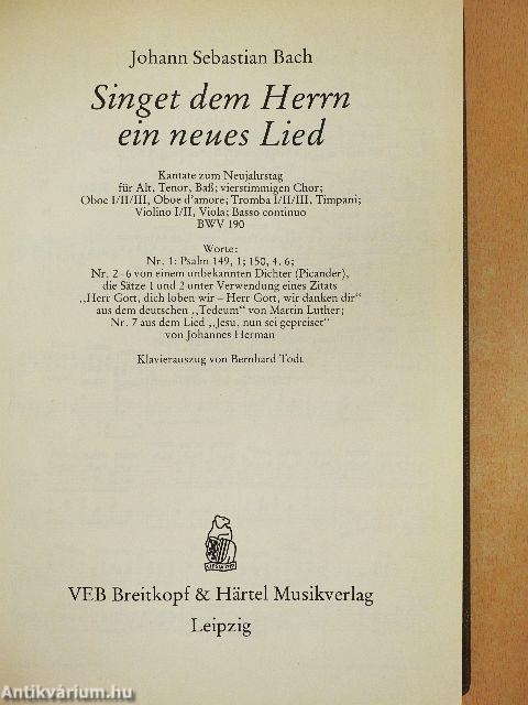 Kantate BWV 190-199.