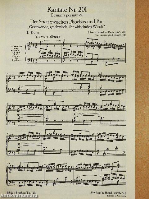 Kantate BWV 201-207a