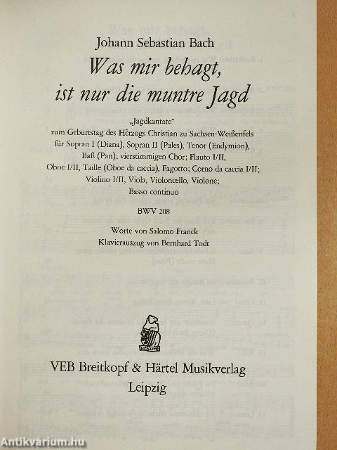 Kantate BWV 208-214.