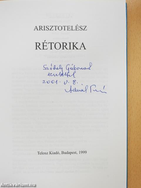 Rétorika (dedikált példány)