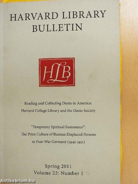 Harvard Library Bulletin Spring 2011