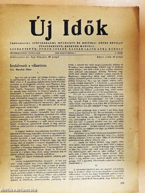Új Idők 1945. szeptember 1.