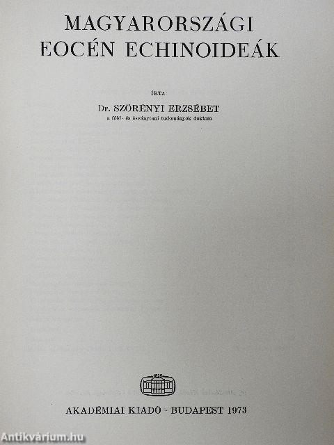 Magyarországi eocén Echinoideák
