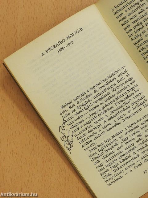 Molnár Ferenc (dedikált példány)