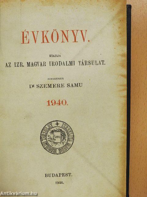 Évkönyv 1940.