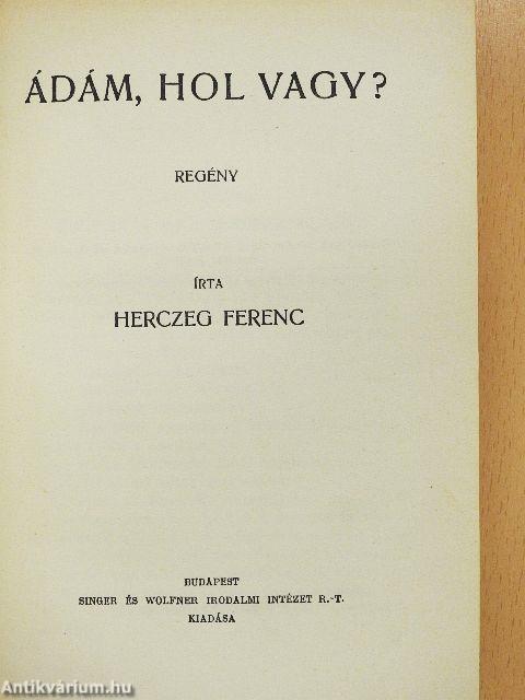 Ádám, hol vagy?
