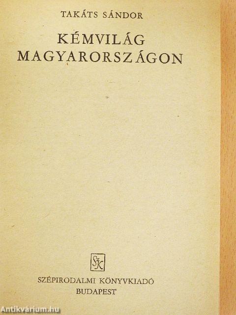 Kémvilág Magyarországon