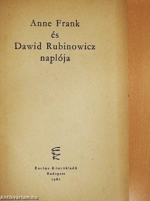 Anne Frank és Dawid Rubinowicz naplója