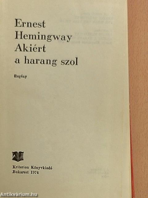 Akiért a harang szól