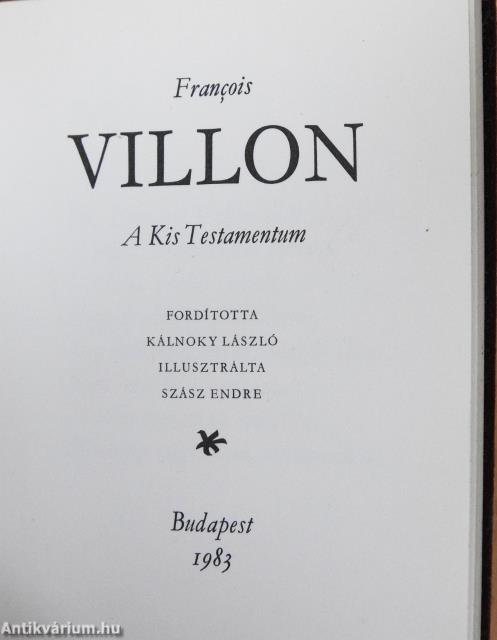 A Kis Testamentum (minikönyv) - Plakettel