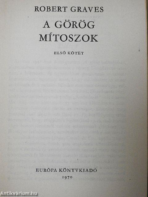 A görög mítoszok I-II.