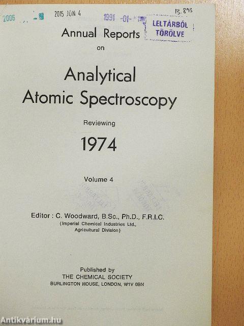 Annual Reports on Analytical Atomic Spectroscopy 1974