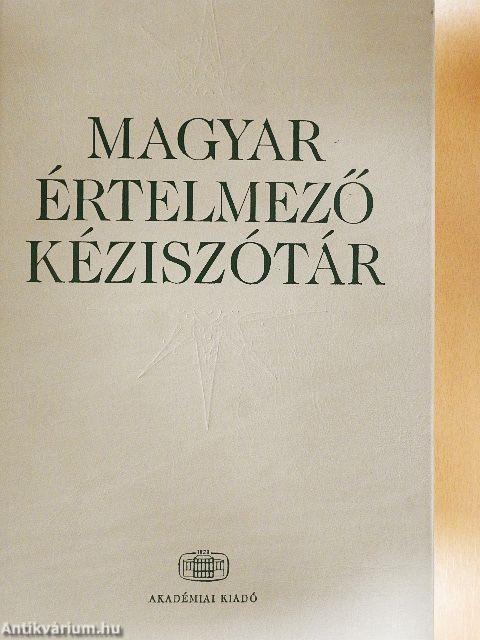 Magyar értelmező kéziszótár