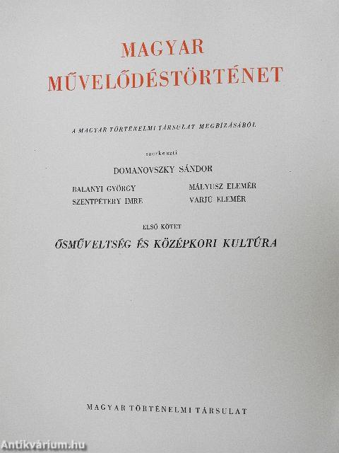 Magyar művelődéstörténet 1.