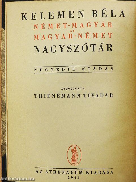 Német-magyar nagyszótár