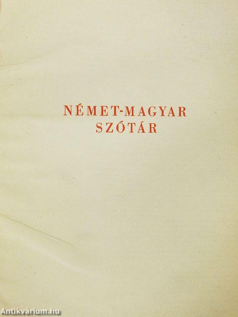 Német-magyar nagyszótár