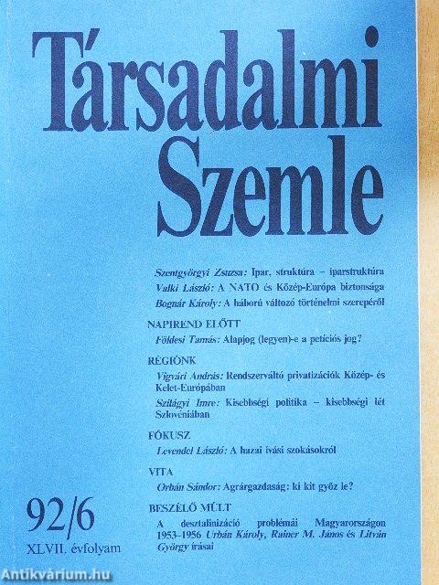 Társadalmi Szemle 1992. június