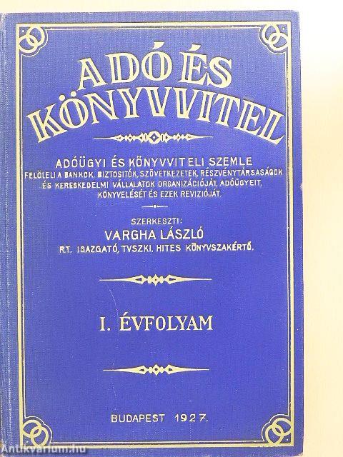 Adó és könyvvitel 1927.