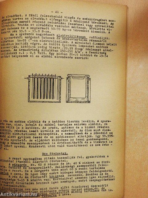 Fémek kémiai technológiája
