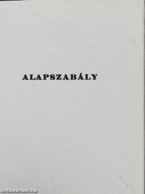 Alapszabály (minikönyv)