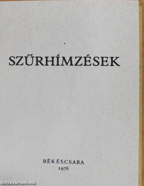 Szűrhímzések (minikönyv)