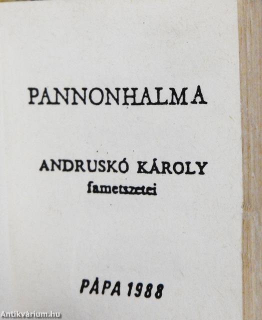 Pannonhalma (minikönyv) (számozott)