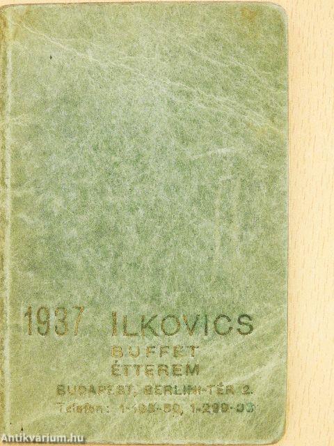 Ilkovics Buffet Étterem 1937