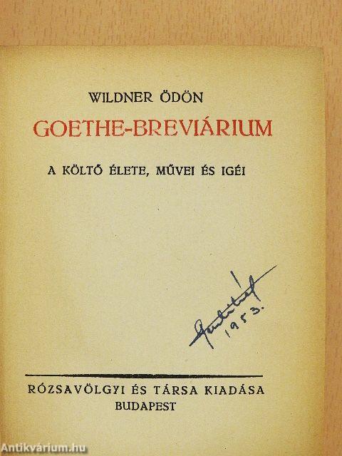 Goethe-Breviárium