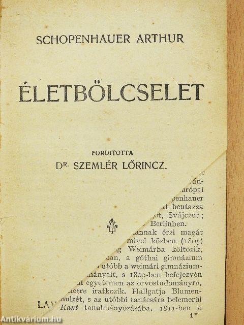 Életbölcselet/Paraenezisek és maximák