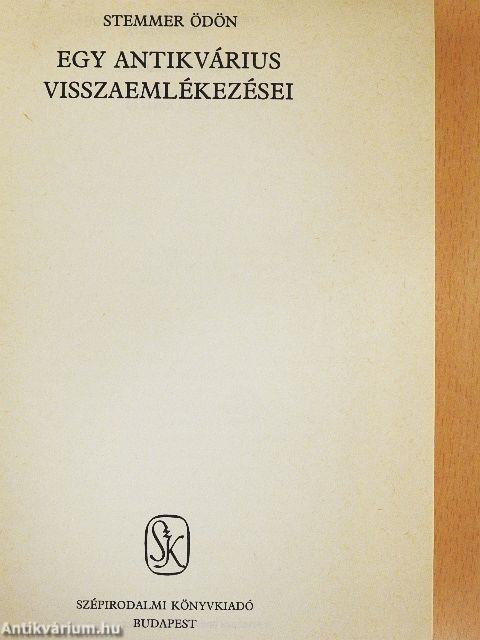 Egy antikvárius visszaemlékezései
