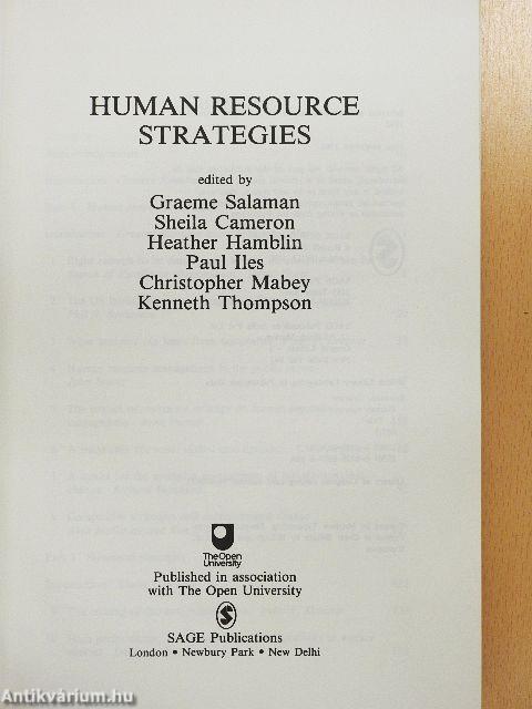 Human Resource Strategies