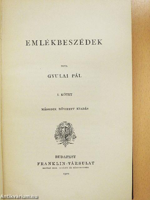 Emlékbeszédek I-II.