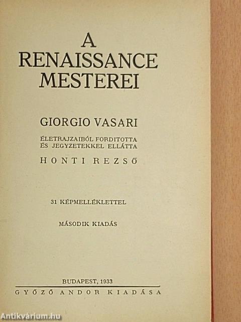A renaissance mesterei
