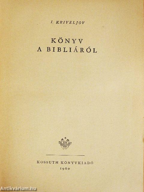 Könyv a Bibliáról