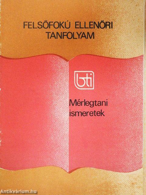 Mérlegtani ismeretek