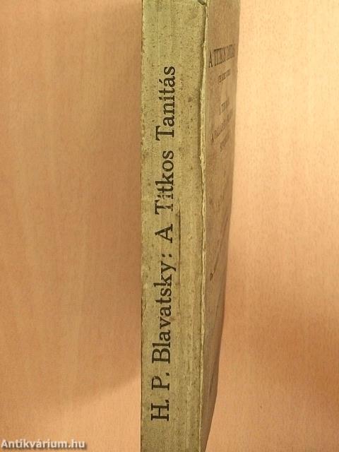 A titkos tanitás I. (töredék)