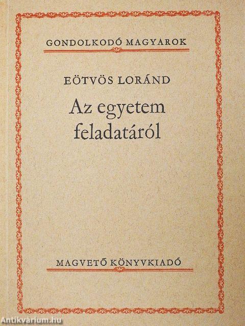 Az egyetem feladatáról