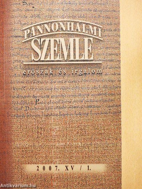 Pannonhalmi Szemle 2007/1.