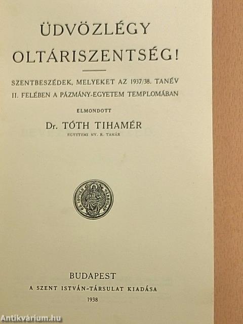 Üdvözlégy Oltáriszentség!