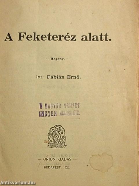 A Feketeréz alatt