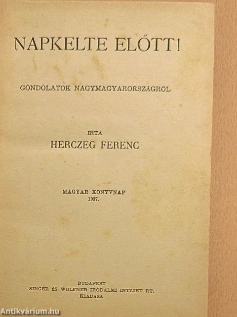 Napkelte előtt!