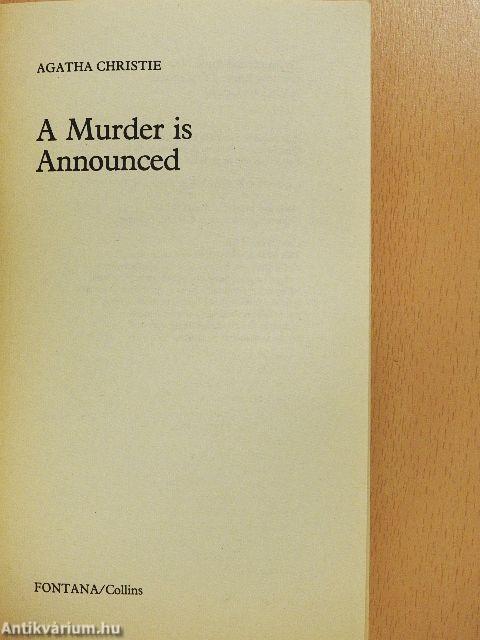 A Murder is Announced