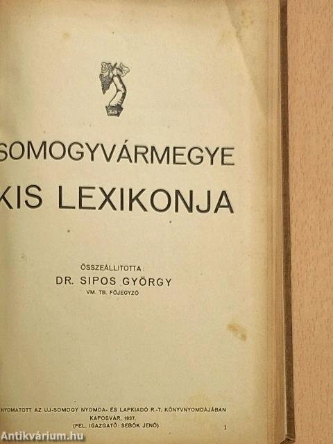 Somogyvármegye kis lexikonja