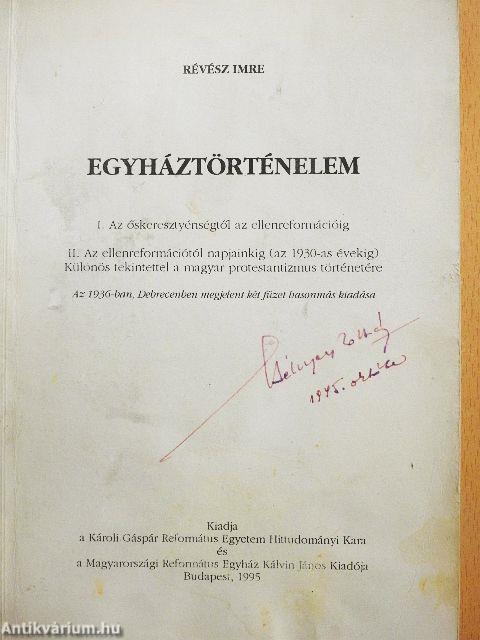 Egyháztörténelem I-II.