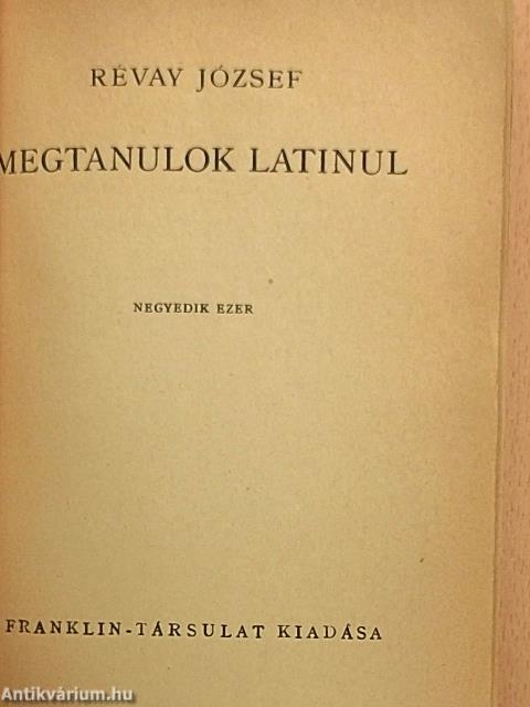 Megtanulok latinul