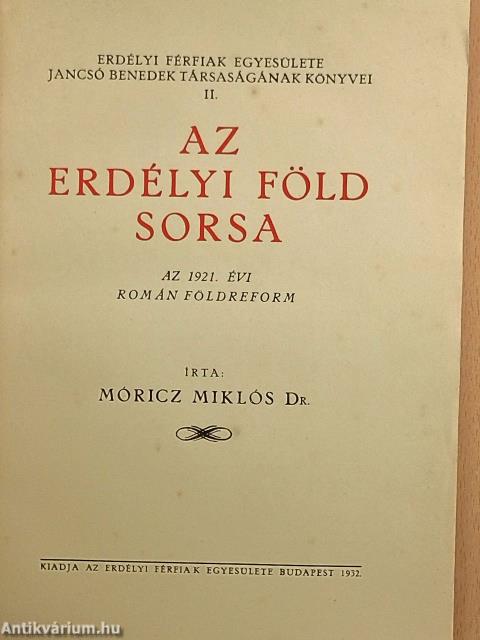 Az erdélyi föld sorsa